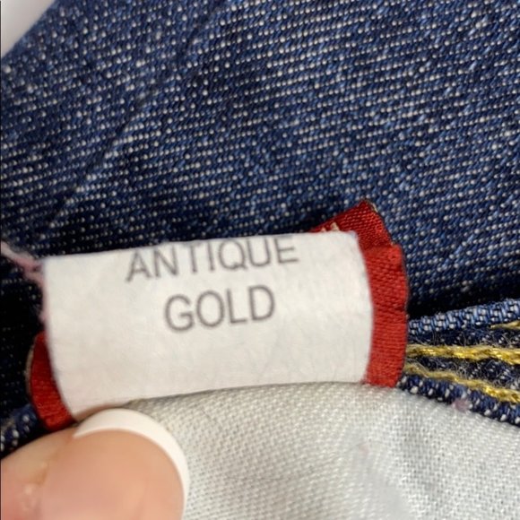 Dry Aged Denim James Jeans Antique Gold Bootleg - Picture 9 of 16